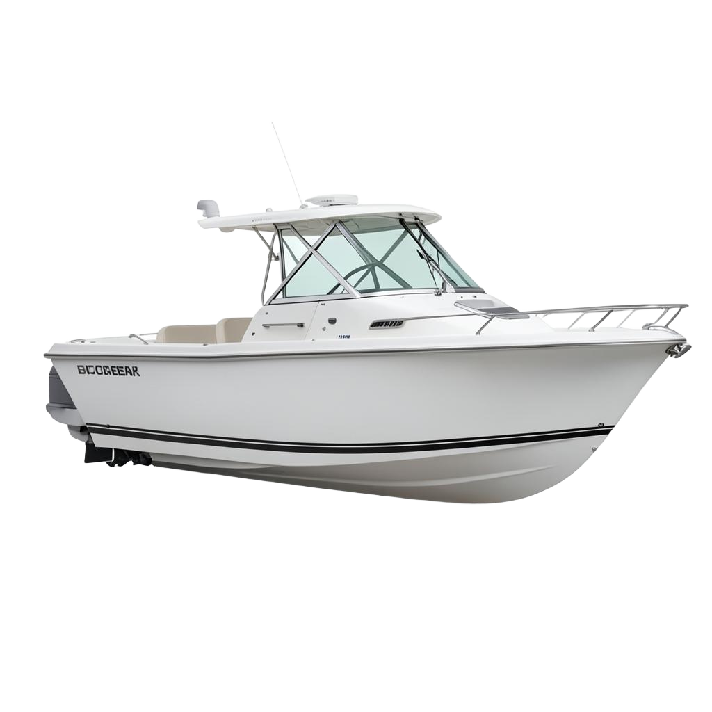 White motorboat
